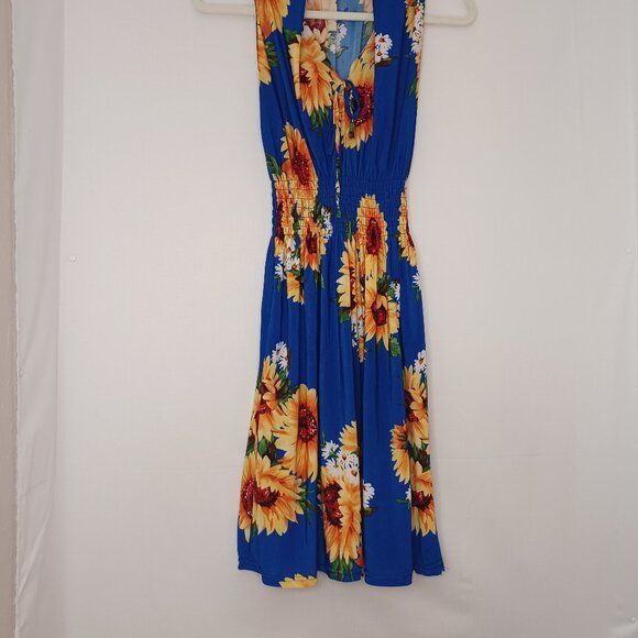 Women's Jensemingxia Sunflower Midi Spring/Summer Dress Size Med Very Stretchy - Picture 2 of 7